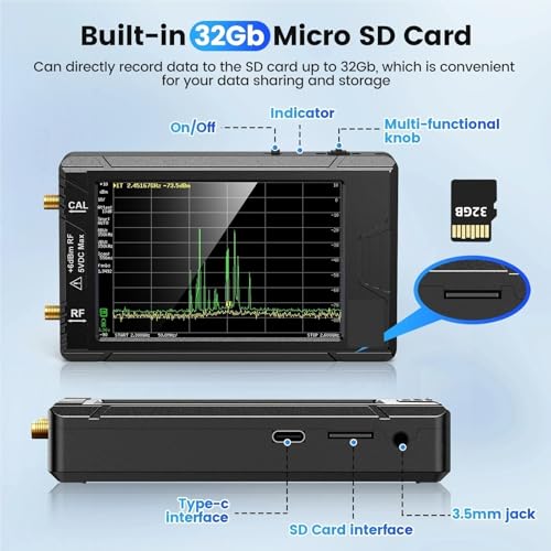 Analizador de espectro táctil portátil para solucionar fallos de señal sin cables 4