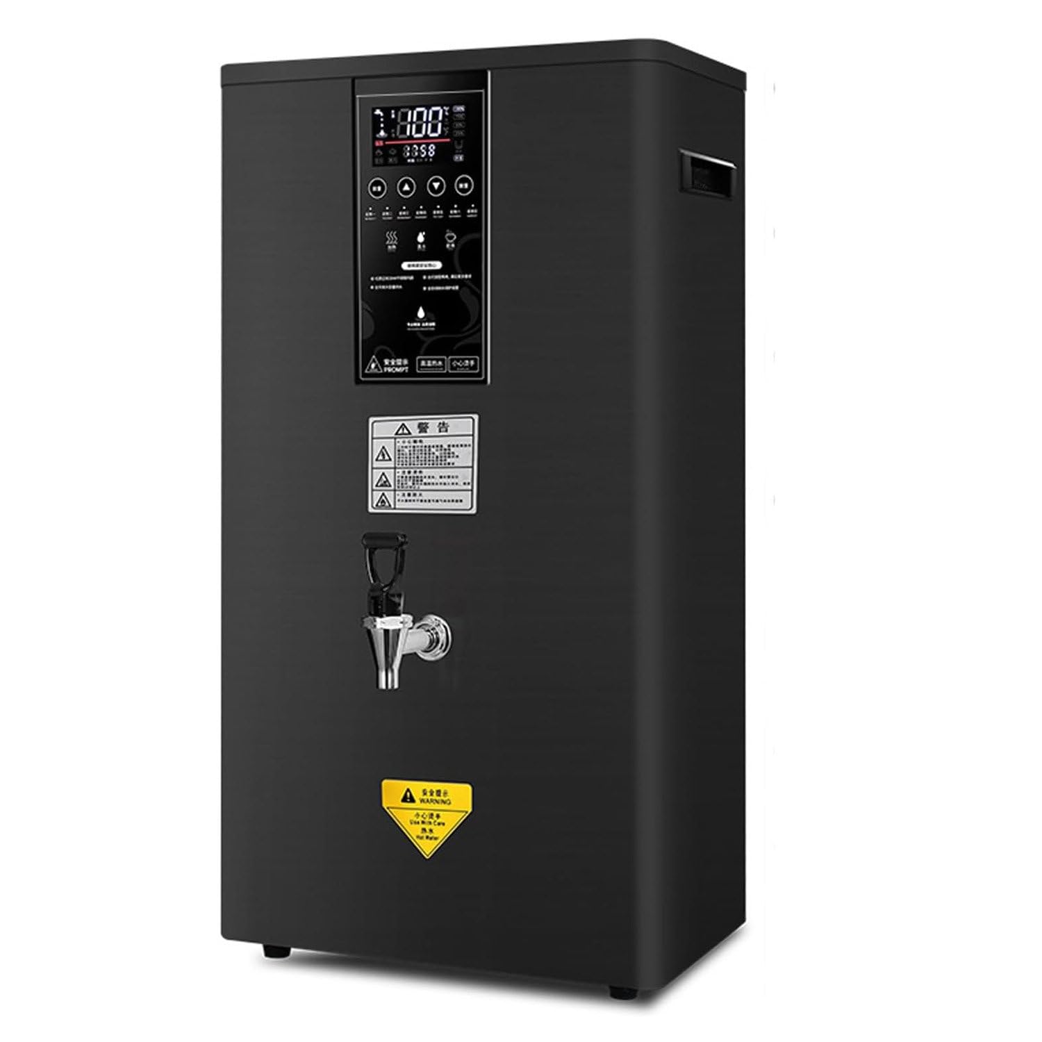 Dispensador de agua caliente comercial, dispensador de agua caliente instantáneo con filtro, caldera de agua caliente potable de acero inoxidable 304, para oficina, pantalla táctil,Black-60L/H