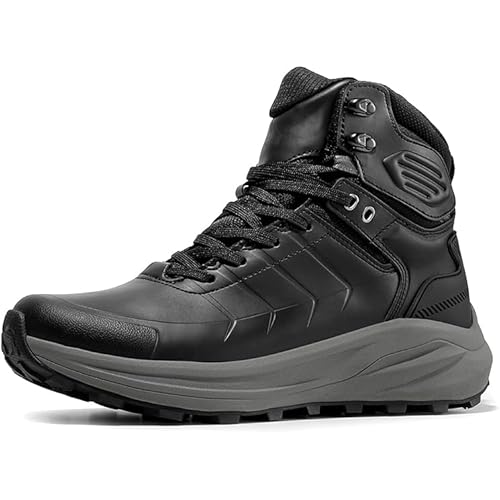 NORTIV 8 Men's Waterproof Hiking Boots Lightweight Non-Slip Outdoor Ankle Trekking Boots