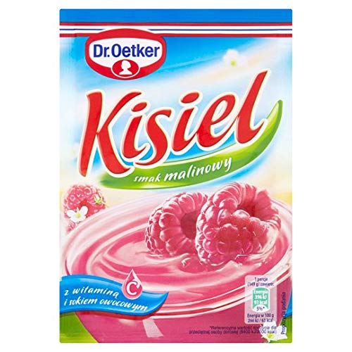 Dr.Oetker Kisiel RASPBERRY flavored hot jelly dessert from Europe 5pc/20 servings