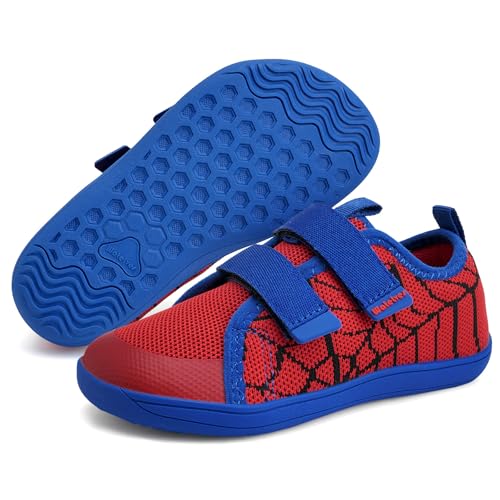 WateLves Toddler Little Kids Wide Barefoot Shoes The First Walking Shoes Girls Boys Breathable Zero Drop Minimalist Sneakers with Wide Toe Box Natural to Grow