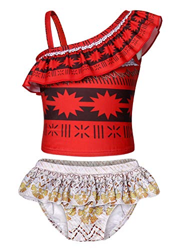 Jurebecia moana Princesa Moana Fato de banho sem mangas e sem mangas Fato de banho com decote,P021+P