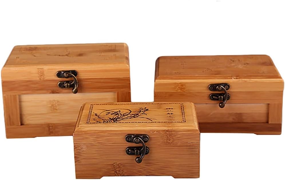 Craft Princess Box Wooden Storage Box Collection Box Gift Box Wooden Storage Box(17.3 * 12 * 8.5cm)