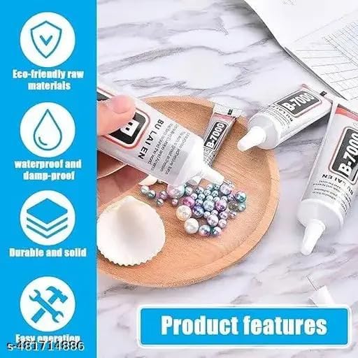 Image of B7000 Industrial Strength Adhesive Glue, 50ml, Clear, Multi-Purpose Gel for Art-Craft, Plastic, Jewellery, Mobile display