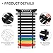 Winartton 12 Belts Karate Belt Display Rack with Stickers, Martial Arts Belt Display Holder, Taekwondo Belt Jiu Jitsu Belt BJJ Belt Display Hanging Holder for Adults