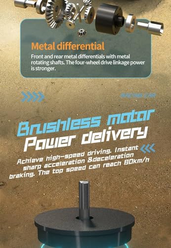 Image of ZLL Beast SG116 MAX Brushless 1 /16 Scale 4WD, for Adults, UP to 80KMH RTR RC Truck with 35A 3 Wire ESC, 2.4GHz Remote Control