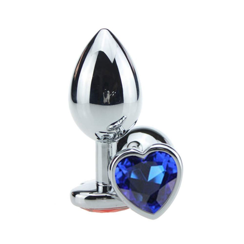 plug anal coração PLUG ANAL EM AÇO INOXIDÁVEL COM PEDRA CORAÇÃO G - 9,5x4,4cm