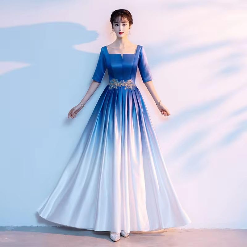 23SS【極美品】セルフポートレート ブルーローズレースマキシドレス ビジュー 23SS セルフポートレート ブルーローズレースマキシドレス