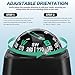 Angoily Compass, 2Pcs Portable Compass Dashboard Ball Adjustable Accurate Navigation for Cars Boats Marine Device, Hiking Direction Pointing Guide