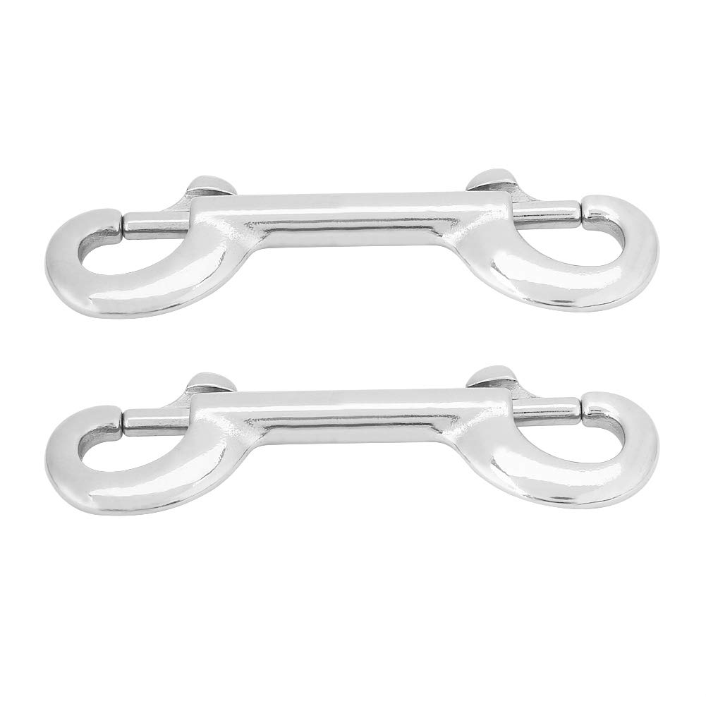 Gancio per Immersione Subacquea a Doppia Sicurezza in Acciaio Inossidabile 316 Marino - Moschettone Professionale Attrezzature Sub, BCD, Escursioni e attività Outdoor Ideale Immersioni, Campeggio Fam