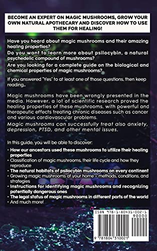 GROWING PSILOCYBIN MUSHROOMS AT HOME: Psychedelic Magic Mushrooms Cultivation and Safe Use, Benefits