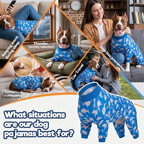 Pijama para perro grande LovinPet con protección UV y alivio ansiedad miniatura 4