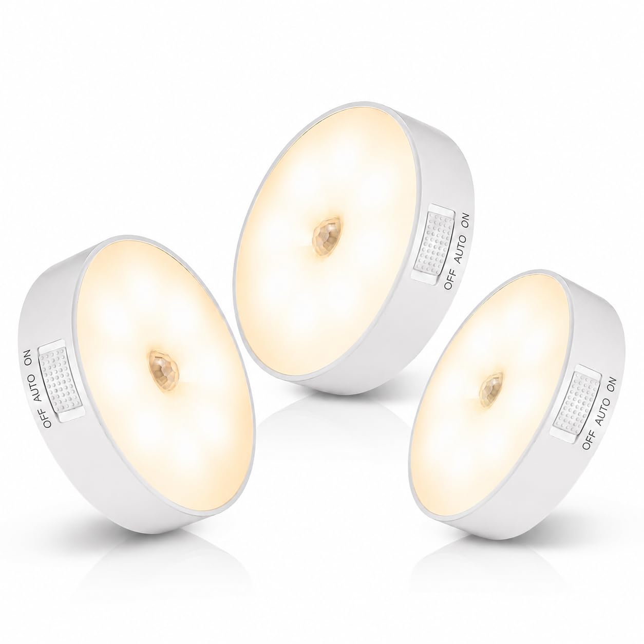 WOLFANT Motion Sensor LED Light Wireless Cabinet Light with PIR Motion Detection, Rechargeable Indoor Night Light, Magnetic Closet Light for Wardrobe, Kitchen, Bedroom & Home Wall Installation, 3 pcs-image-32