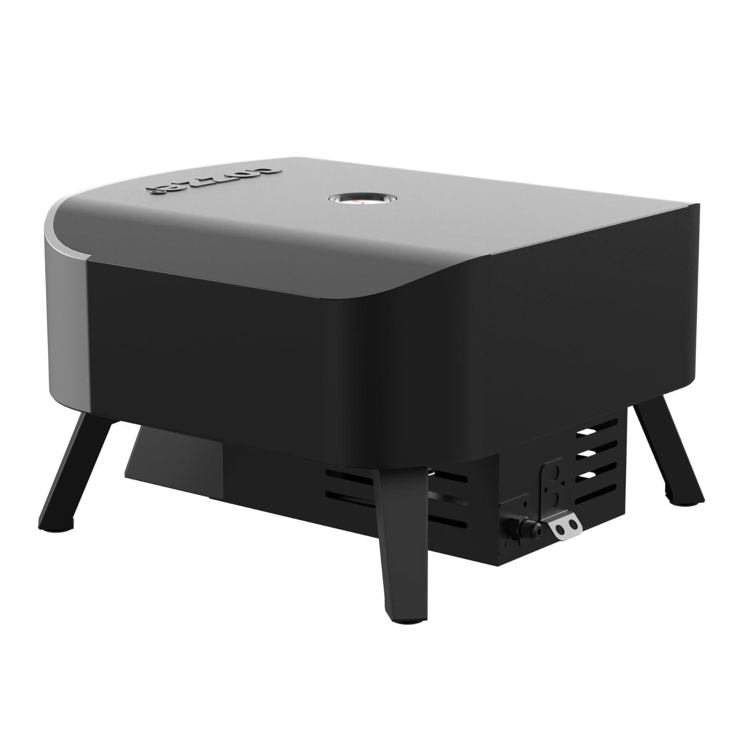 Cozze® 13" Four à Pizza CLASSIC | Gaz 30 mbar | Pierre en cordiérite incluse | Allumage automatique | Thermomètre intégré | Acier inoxydable | Cuisson rapide 2 min, Noir
