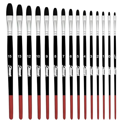 Filbert Paint Brushes Set (15 PCS)