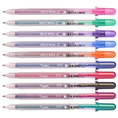 Bolígrafo Gel Silver Shadow 10 Piezas 1.0 mm Colores miniatura 2
