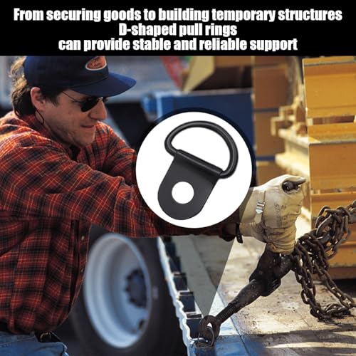 20 Stück D-Förmige Zugringe, Robuste D-Ringe, Anhänger-Zurrringe, Zurrankerringe, Zurrankerhaken, Anhängerschäkel, Geeignet Für Autos, Boote