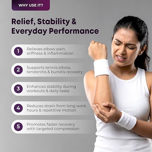 Image of betterhood Premium Elbow Support with EasyMove StableMax Design for Gym, Sports, Day-long Use | Compression Elbow Sleeve for Tennis Elbow, Bursitis, Tendonitis, Arthritis, Injury Recovery (2 Pieces, L)