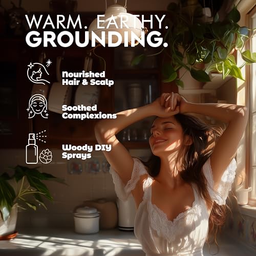 Image of Esslux Cedarwood Essential Oil for Hair, Skin & Diffuser | 100% Natural Cedarwood Oil for Aromatherapy & Soap Making | Warm, Woody Scent for Relaxation and Comfort, 90 ML