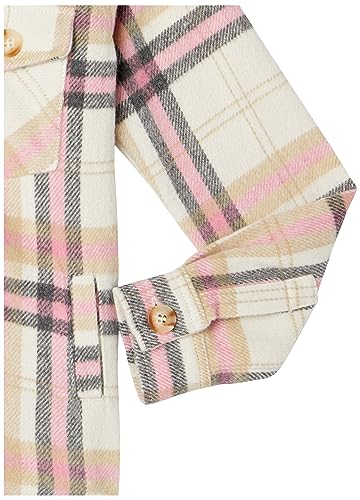 [BLANKNYC] girls Hooded Plaid ShacketJacket3