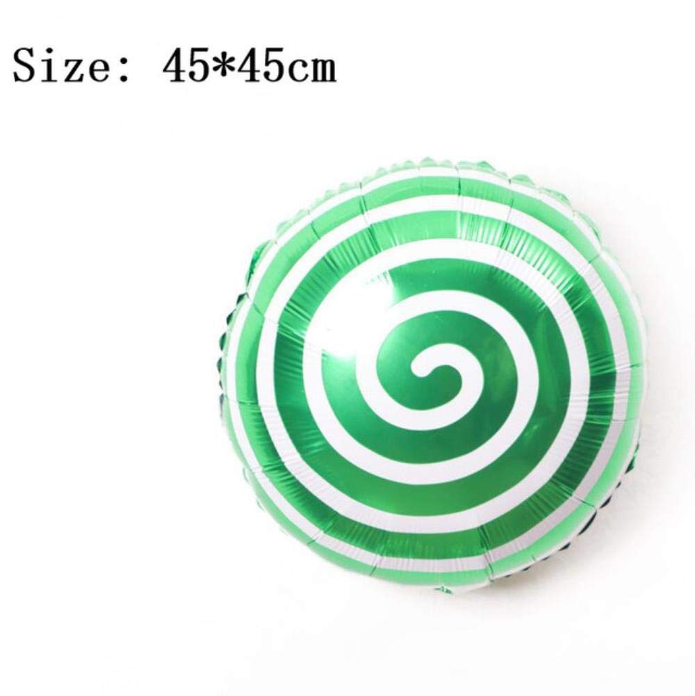 SELLA Donuts Lollipop Pizza Matcha Ice Cream Happy Birthday Party Wedding Balloons Decoration Candy Doughnut Foil Helium Baloon,1pc Green