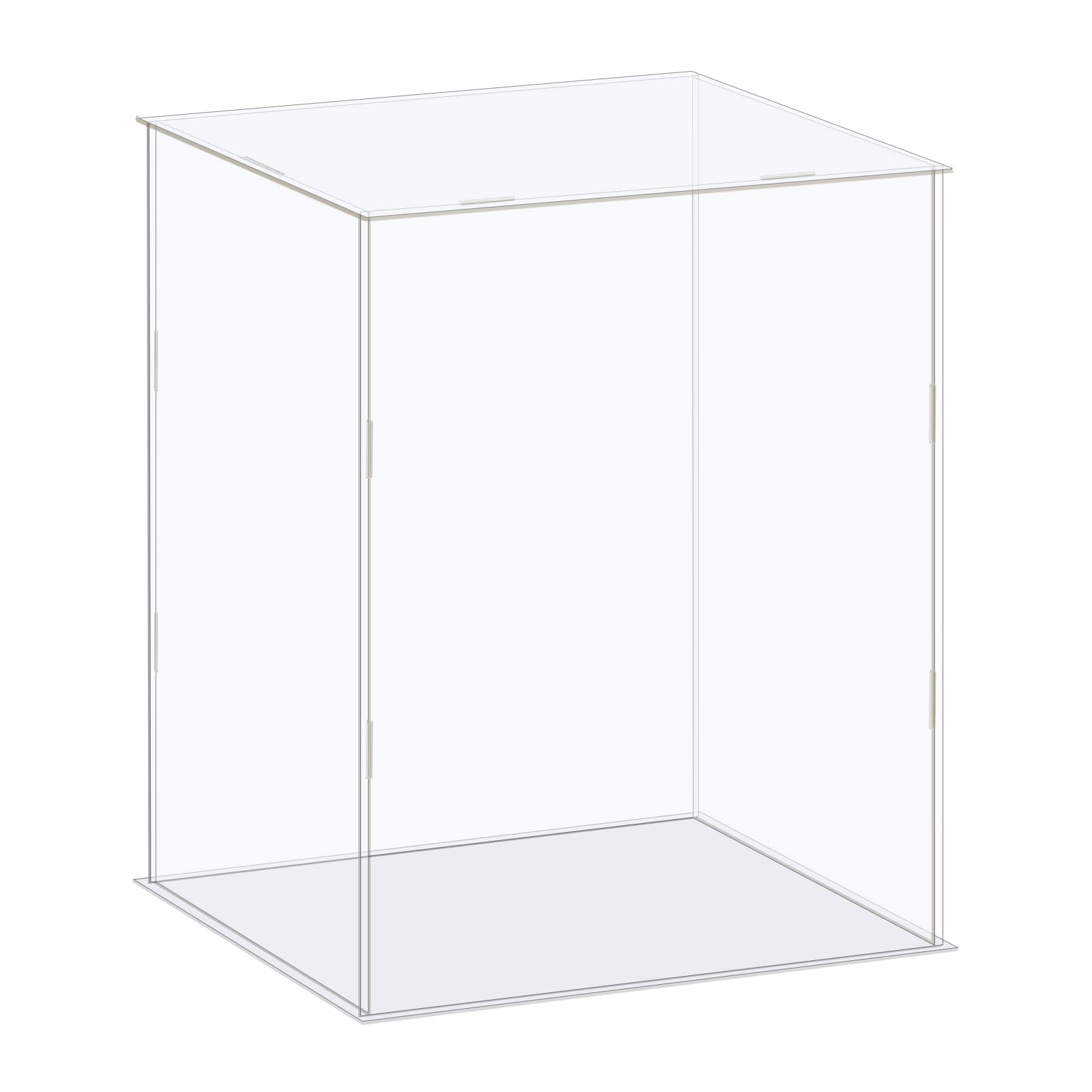 Muiltvoe Acrylic Display Case Box Clear Dustproof Protection Showcase 36x26x26cm for Collectibles Display