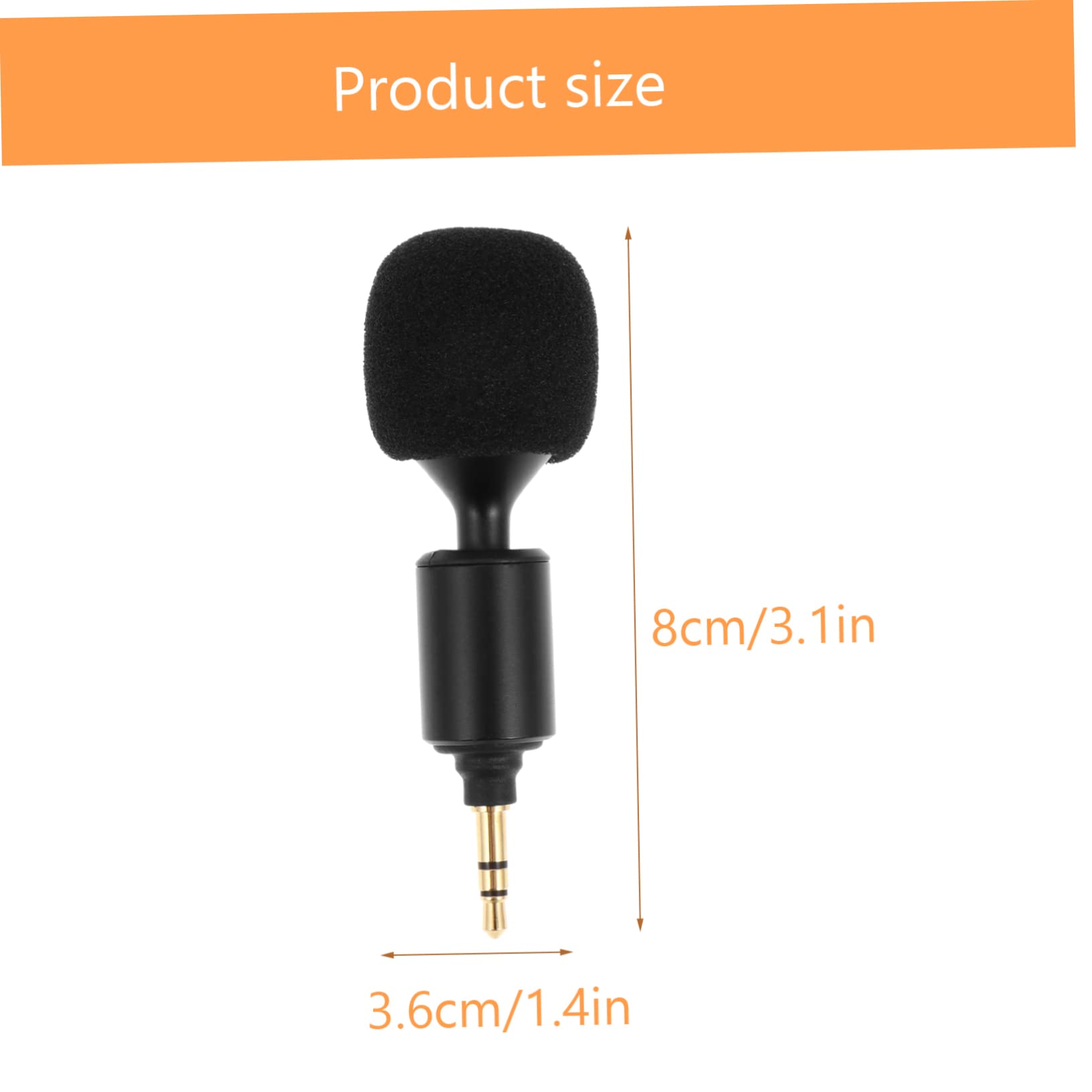 jojofuny Bendable Microphone for Live Singing Straight Head Mic for Laptop Tablet Lightweight Portable for Streaming Gaming Includes Sponge Cover for Sound