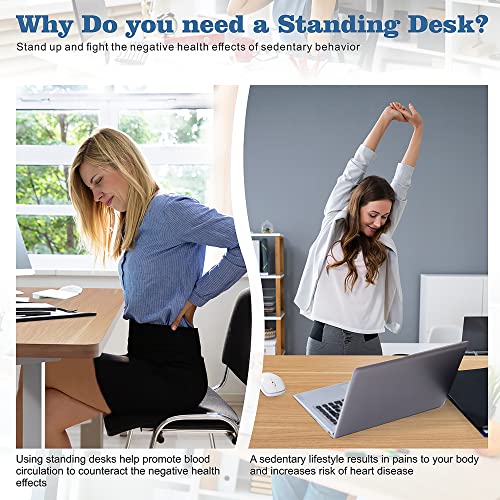 Vongrasig Height Adjustable Electric Standing Desk, 63 X 24 Inches Home Office Stand Up Table Computer Workstation With Splice Table Board & Memory Controller (White Frame + Maple Desktop) #TOP7