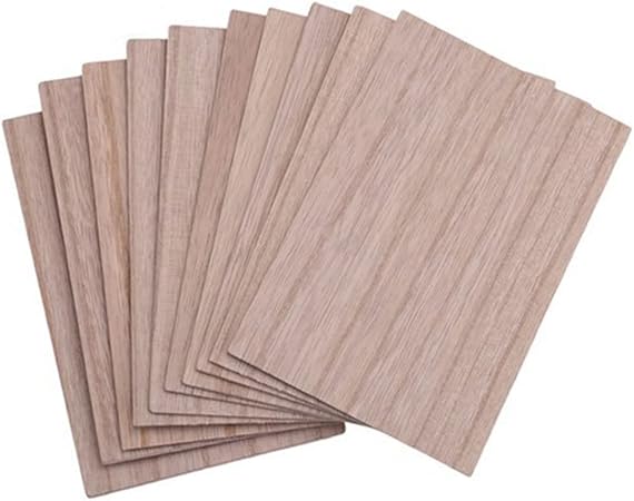 21 Stück Sperrholzplatten 10x15cm - Lindenholz, 1.5mm Dick, Unbehandelt Für DIY Bastelprojekte