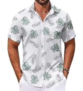 COOFANDY Men's Hawaiian Shirt Short Sleeve Casual Button Down Tropical Summer Beach Aloha Shirts