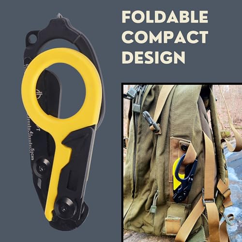 Lyfequipt Foldable Trauma Shears- Multi Tool 6 In 1 Emergency Response Emt Shears- Compact Tactical Shears With Holster-Heavy Duty Trauma Scissors With Belt Or Pocket Clip-In Gift Box For Nurses Or Paramedic thumb #3