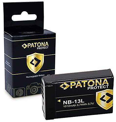 PATONA Protect NB 13L Batería   1010mAh NTC Sensor Carcasa de protección   Compatible con Canon PowerShot SX620 SX720 SX730 SX740 G1X G5X G7X G9X Mark II G1 G5 G7 G9 X NB13L NB 13L