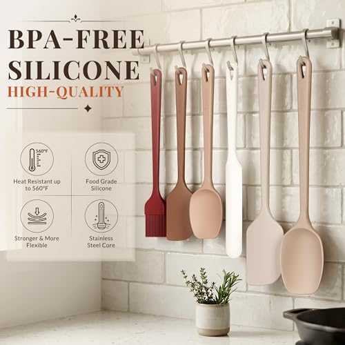 6-Pc Astercook Silicone Spatula Set (Macaron Pastel or Morandi) - image 4