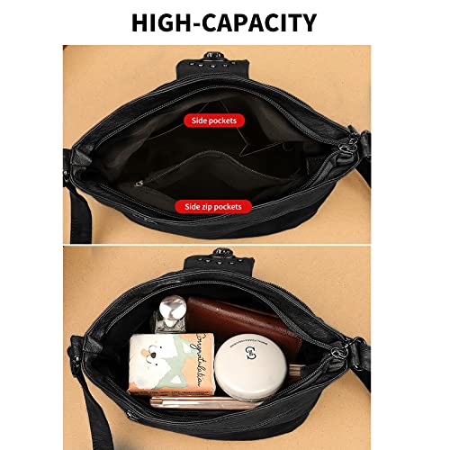 WITERY Small Crossboby Purses for Women - Lightweight PU Leather Zipper Crossbody Bag Shoulder Bag with Adjustable Strap4