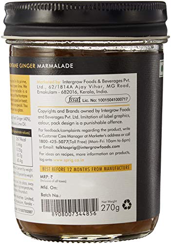 Image of Sprig Gourmet Vanilla Extract + Ginger Marmalade Combo | Ethyl Alcohol Free Vanilla Extract Made with Madagascar Vanilla | Ginger Marmalade for Breakfast Spread, Dessert Topping and Beverages