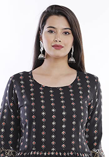 Image of Women's Rayon Printed Top and Skirts Set
