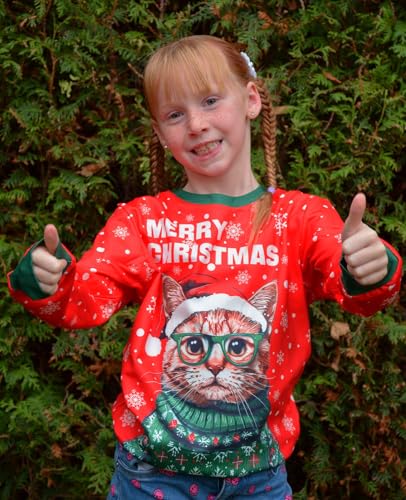 Cutemile Kids Ugly Christmas Sweater Size 5-14 for Boys Girls Xmas Party Sweatshirt2