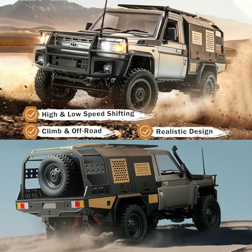 1/12 RC Crawler, MN82S RC Rock Crawler 4x4 Toyota LC79 RC Truck, 2.4GHz Remote Control Off Road Car with LED Lights for Adults, Hobby Grade RTF Toy Vehicle Gifts - Image 4