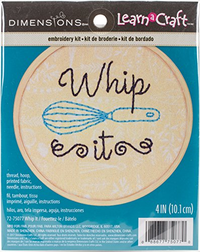 Image of Dimensions 'Whip It' Short N' Sweet Mini Embroidery Kit for Beginners, 4''