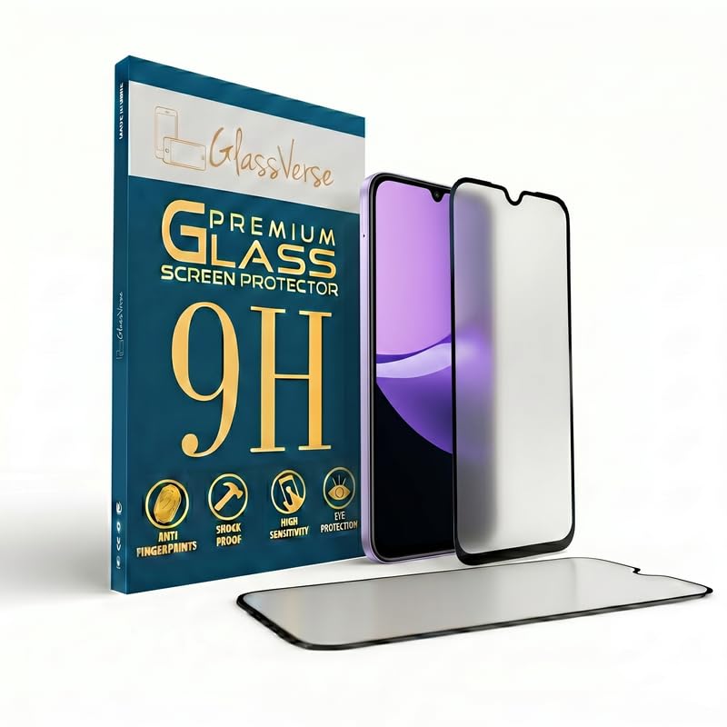 Image of GlassVerse Matte Tempered Glass for Redmi 15C | Anti Glare, Smooth Touch Screen Protector, 9H Hardness, Edge to Edge, Case Friendly, Hassle-less Installation Kit Included. (Pack of 2)