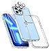 TOCOL [5 en 1 Protection pour iPhone 13 Pro, 1 Pcs Coque iPhone 13 Pro Antichoc + 2 Pcs Verre Trempé + 2 Pcs Protection Objectif, Mince Silicone Étui Soutenir Chargeur sans Fil - Transparente