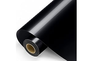12 x 11 FEET Black Vinyl Roll