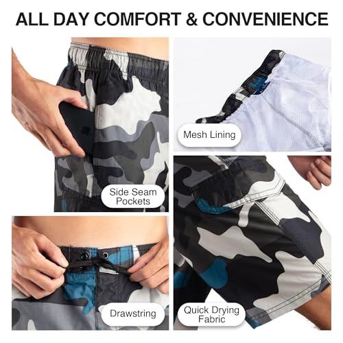 Image of Kanu Surf Men's Big Viper Extended Size Stripe Swim Trunk