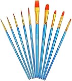 Paint Brush Set Acrylic Xpassion 10pcs Professional Paint Brushes Artist for Watercolor Oil Acrylic Painting