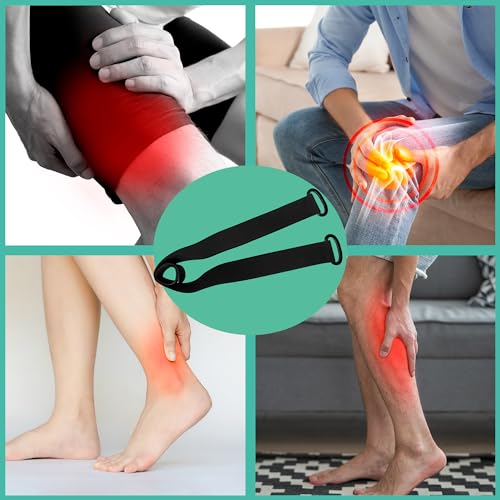 knee replacement recovery aids kit - leg lifter strap elastic exercise bands for knee hips hamstrings