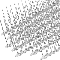Taubenabwehr, taubenschreck für Balkon - Edelstahl Taubenspikes – Robuste Taubenabwehr - Gut geeignet gegen Vögel, Krähen und Spechte - Einfache Montage - Länge 3m Clips Zusammen