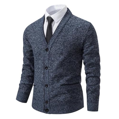 Men’S Slim Fit V-Neck Cardigan Sweater with Pockets Long Sleeve Button Up Slim Fit Solid Knitwear Tops2
