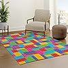 Amazon.com: CB Smiles Building Blocks Rug Colorful Rug Kids Rug Bright ...