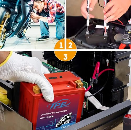 Image of YTX20L Lithium Battery 12V 9Ah 620CCA LiFePO4 Motorcycle Battery, High Power, Lightweight, Maintenance Free, Replaces