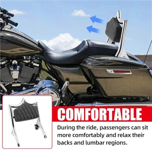Dossier passager pour moto Touring pour voyager confortablement en duo de 2009 à 2025 - 3